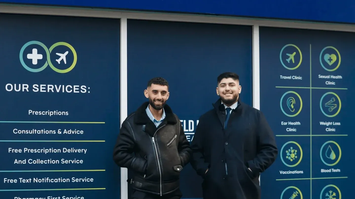 Pharmacists and co-founders Ather Diab and Farhad Mehmood of Forrest Pharmacy & Travel and Health Clinic, Edinburgh