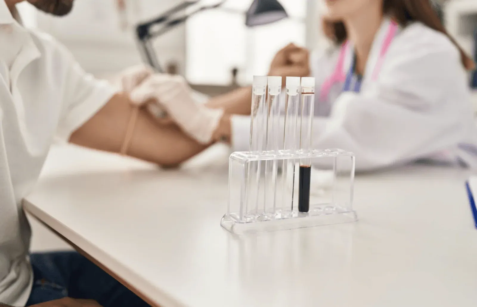 blood testing test tubes